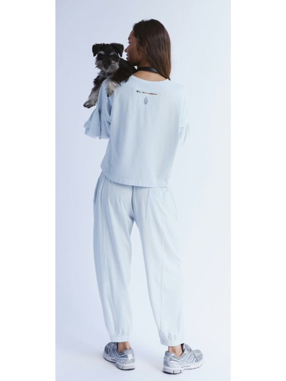 Free People EUC Hot Shot Recovery Set XS Light Blue Joggers & Long Sleeve Top - Picture 2 of 16